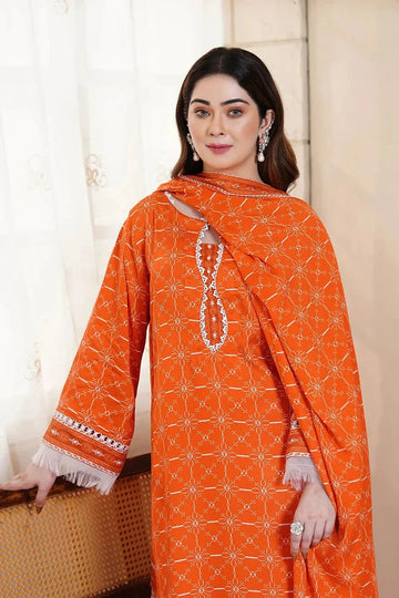 3PC Printed stitched Kotail Linen Suit KKT-3611 - Embroidered - KHAS STORES US -